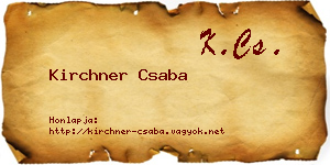 Kirchner Csaba névjegykártya